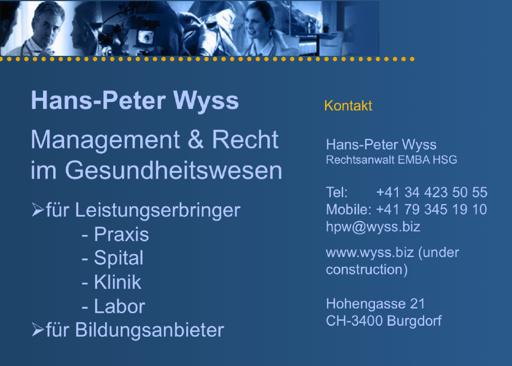 Hans-Peter Wyss, Burgdorf